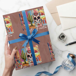 Cinco De Mayo Lets Fiest Wrapping Paper Roll Funny Mexican Party Gift TS12 Mocha Print Your Wear
