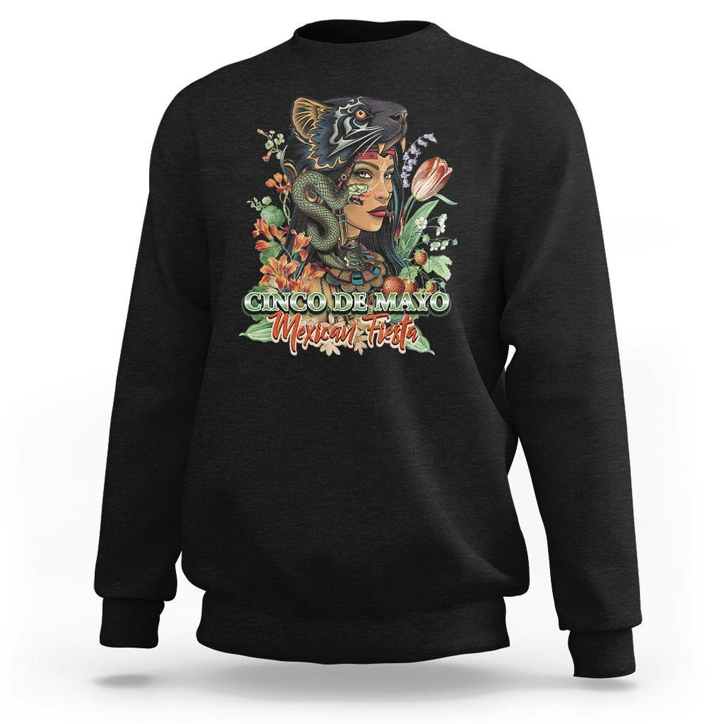 Cinco De Mayo Mexican Fiesta Aztec Sweatshirt TS09 Black Printyourwear
