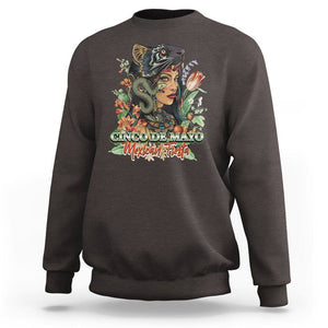 Cinco De Mayo Mexican Fiesta Aztec Sweatshirt TS09 Dark Chocolate Printyourwear