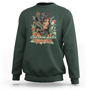 Cinco De Mayo Mexican Fiesta Aztec Sweatshirt TS09 Dark Forest Green Printyourwear