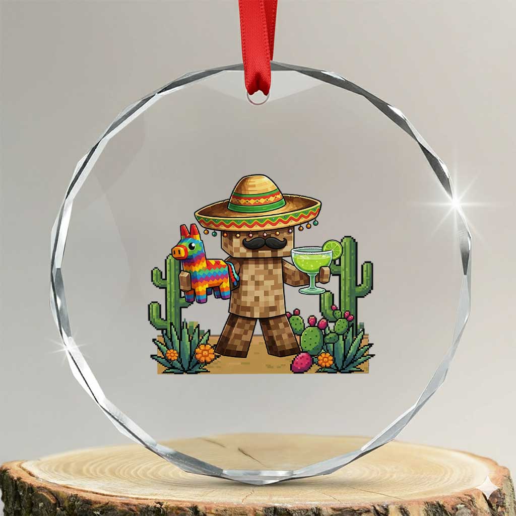 Cinco De Mayo Mexican Gamer Crystal Glass Ornament Video Game Fiesta Gift TS12 Transparent Glass 3'' Circle Print Your Wear