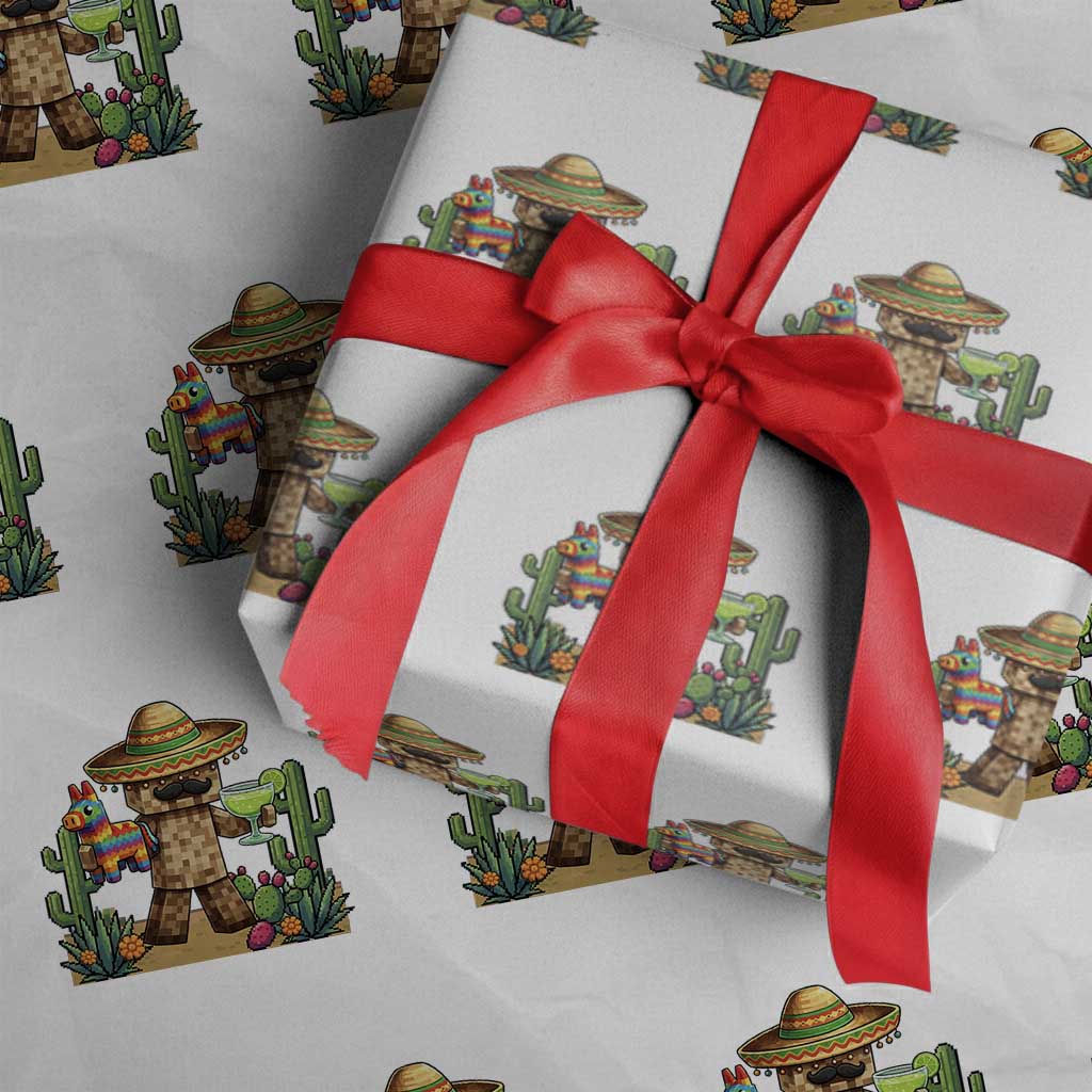 Cinco De Mayo Mexican Gamer Wrapping Paper Roll Video Game Fiesta Gift TS12 White Print Your Wear