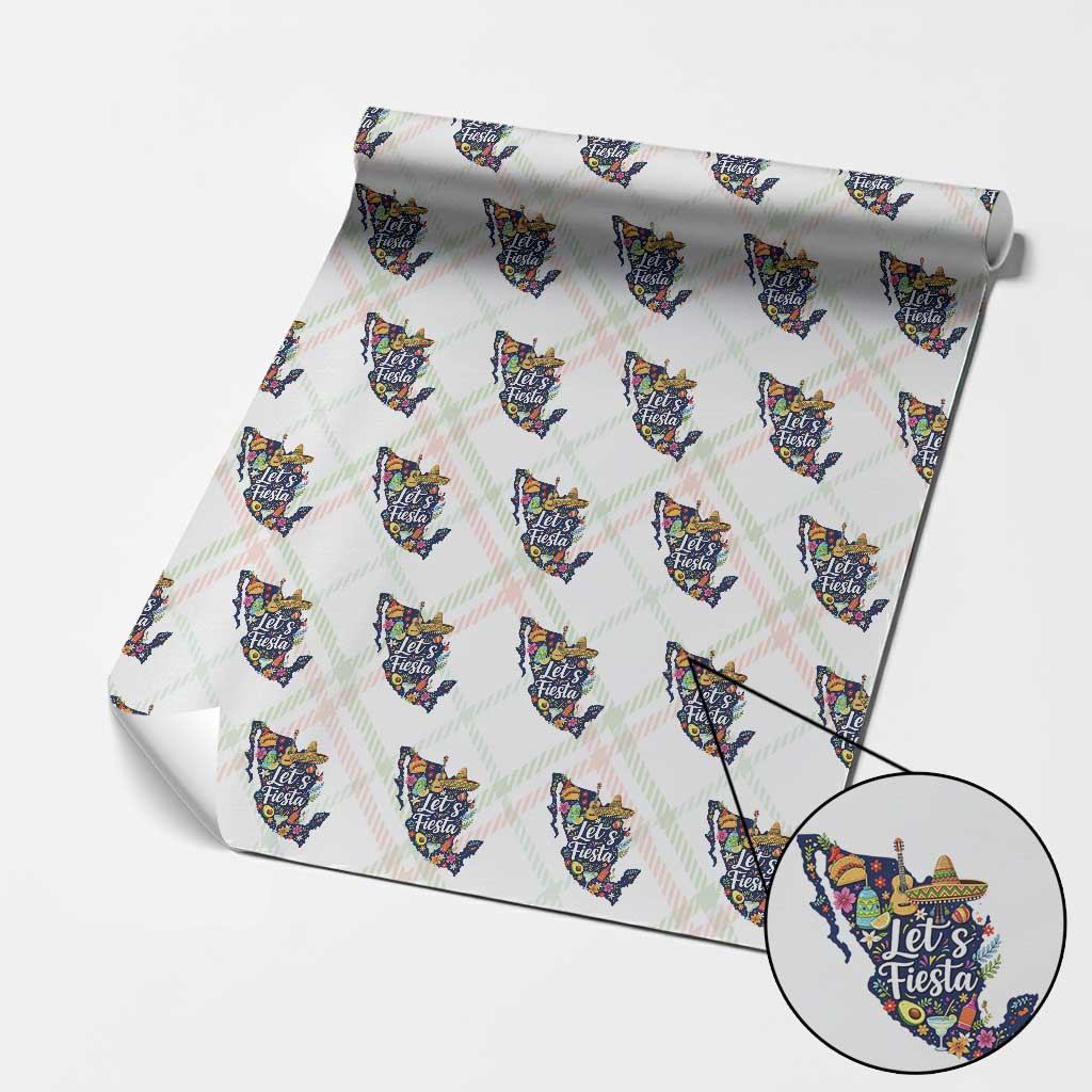 Cinco De Mayo Party Mexican Map Wrapping Paper Roll Lets Fiesta TS12 Christmas Plaid Print Your Wear