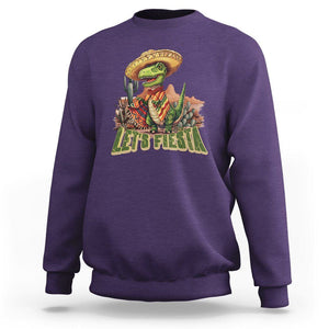 Cinco De Mayo Sweatshirt Let's Fiesta Mexican Dinosaur Toddler Boys TS09 Purple Printyourwear