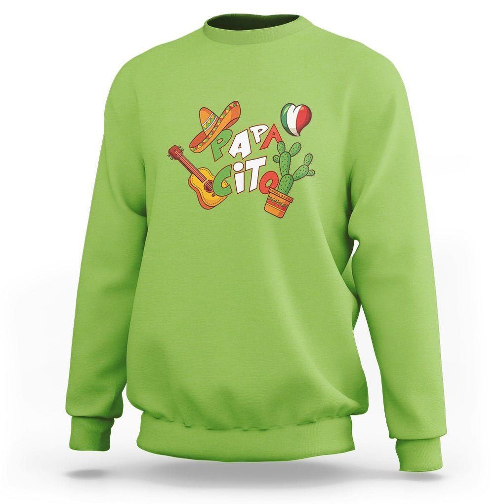 Cinco De Mayo Sweatshirt Papacito Family Matching Mexican Dad TS09 Lime Printyourwear