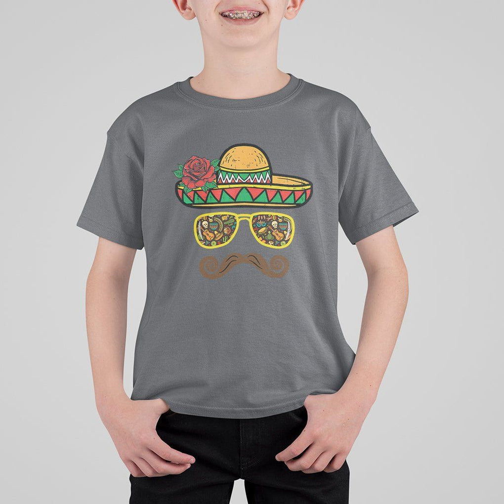 Cinco De Mayo T Shirt For Kid Funny Sombrero Face Fiesta Party Mexico Costume TS11 Charcoal Print Your Wear