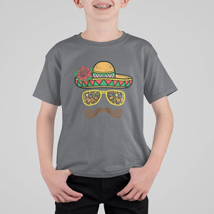Cinco De Mayo T Shirt For Kid Funny Sombrero Face Fiesta Party Mexico Costume TS11 Charcoal Print Your Wear