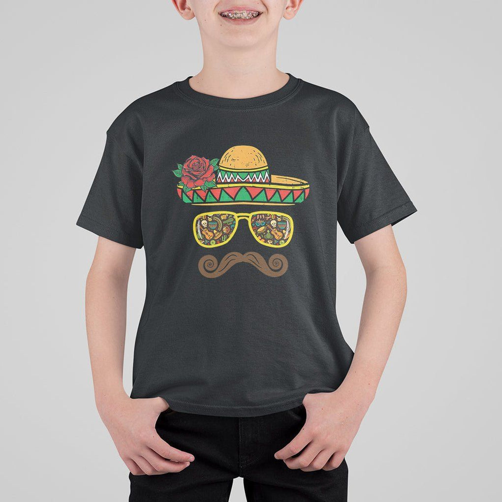 Cinco De Mayo T Shirt For Kid Funny Sombrero Face Fiesta Party Mexico Costume TS11 Black Print Your Wear
