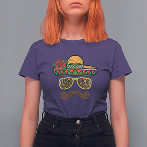 Cinco De Mayo T Shirt For Women Funny Sombrero Face Fiesta Party Mexico Costume TS11 Purple Print Your Wear