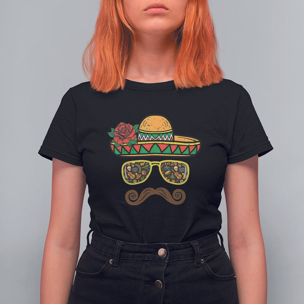Cinco De Mayo T Shirt For Women Funny Sombrero Face Fiesta Party Mexico Costume TS11 Black Print Your Wear