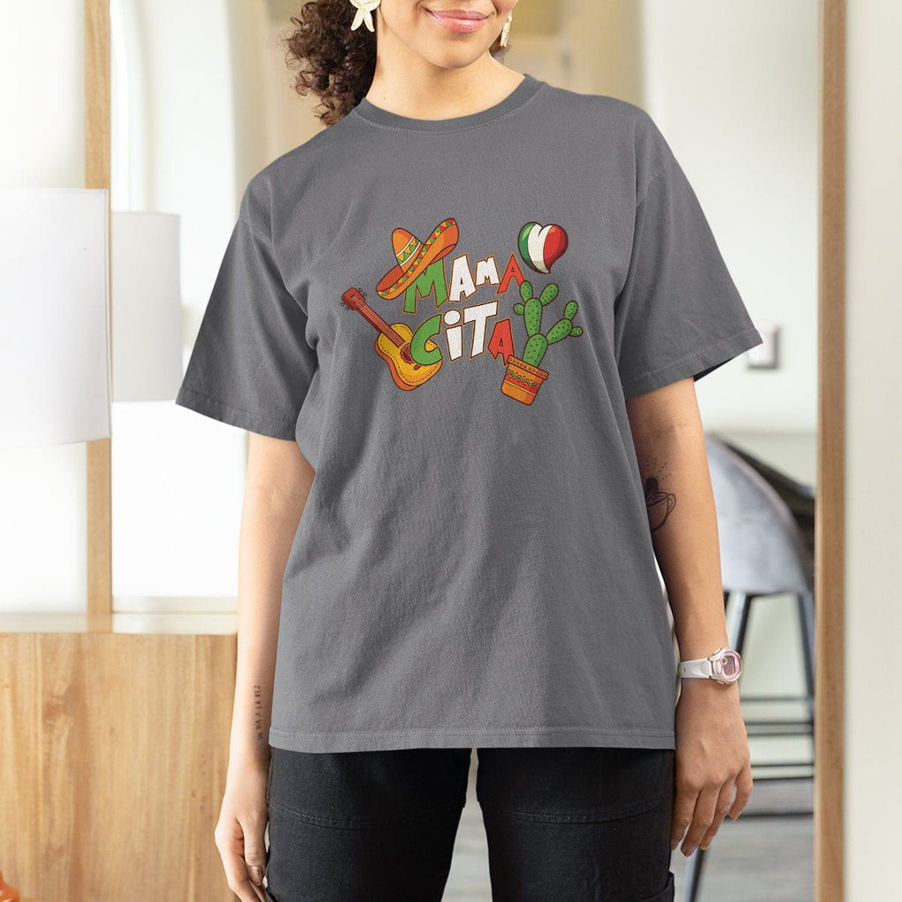 Cinco De Mayo T Shirt For Women Mamacita Family Matching Mexican Mom TS09 Charcoal Printyourwear