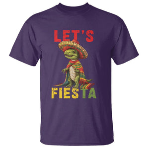 Cinco De Mayo T Shirt Let's Fiesta Mexican Dinosaur Toddler Boys TS09 Purple Printyourwear