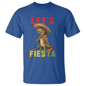 Cinco De Mayo T Shirt Let's Fiesta Mexican Dinosaur Toddler Boys TS09 Royal Blue Printyourwear
