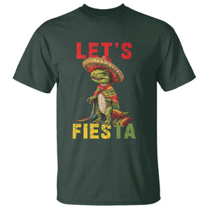 Cinco De Mayo T Shirt Let's Fiesta Mexican Dinosaur Toddler Boys TS09 Dark Forest Green Printyourwear
