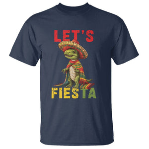 Cinco De Mayo T Shirt Let's Fiesta Mexican Dinosaur Toddler Boys TS09 Navy Printyourwear