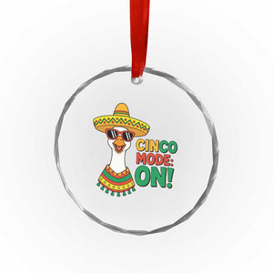 Cinco Mode On Crystal Glass Ornament Silly Goose Cinco De Mayo Fiesta TS14 Print Your Wear