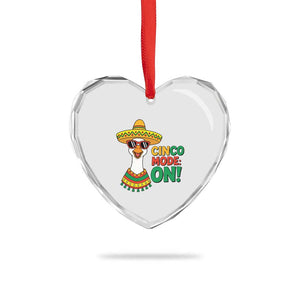 Cinco Mode On Heart Crystal Glass Ornament Silly Goose Cinco De Mayo Fiesta TS14 Print Your Wear