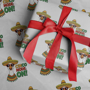 Cinco Mode On Wrapping Paper Roll Silly Goose Cinco De Mayo Fiesta TS14 White Print Your Wear
