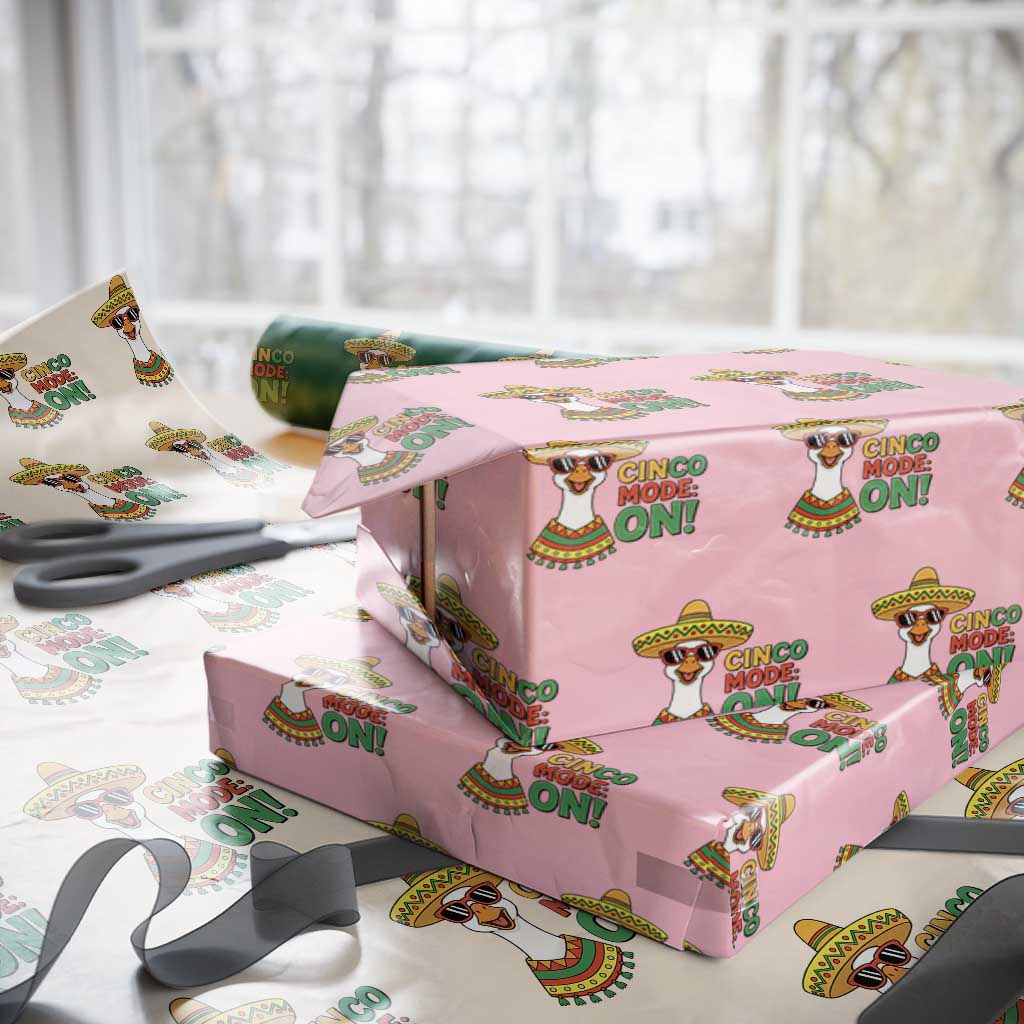 Cinco Mode On Wrapping Paper Roll Silly Goose Cinco De Mayo Fiesta TS14 Light Pink Print Your Wear
