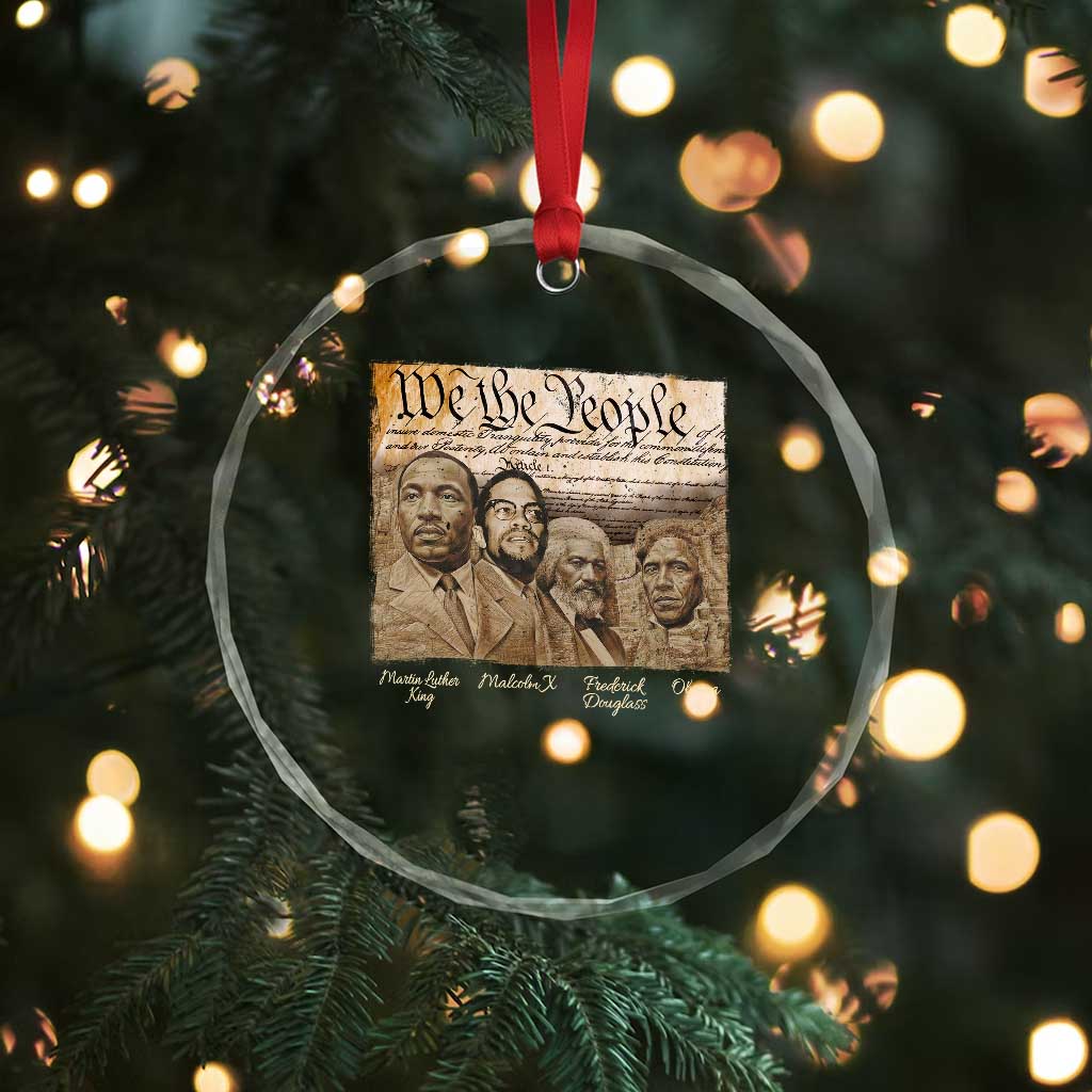 Civil Right Leaders Crystal Glass Ornament Martin Luther King Malcolm X Frederick Douglass Obama Black History Month TS11 Print Your Wear