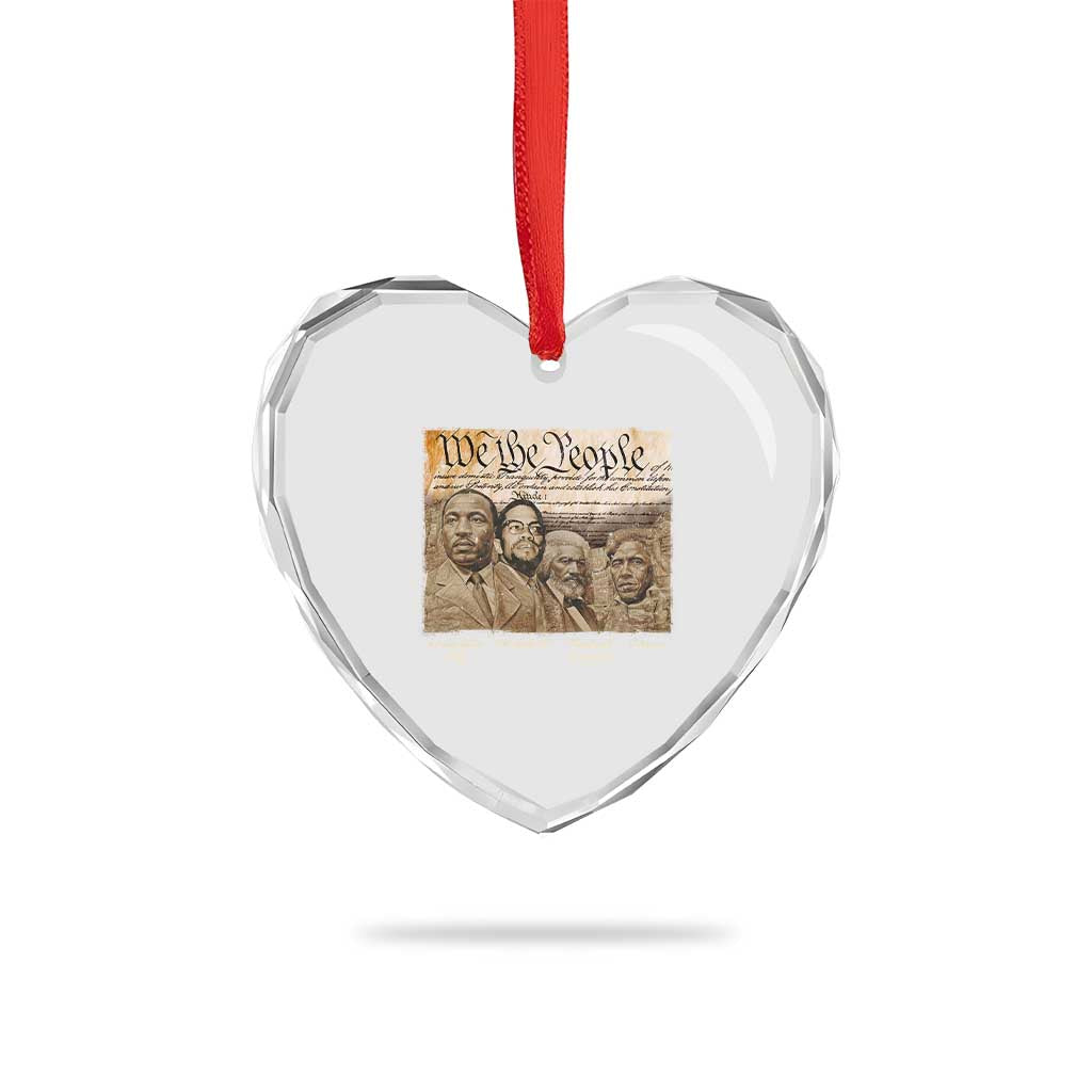Civil Right Leaders Heart Crystal Glass Ornament Martin Luther King Malcolm X Frederick Douglass Obama Black History Month TS11 Print Your Wear