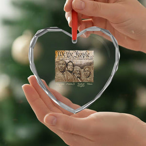 Civil Right Leaders Heart Crystal Glass Ornament Martin Luther King Malcolm X Frederick Douglass Obama Black History Month TS11 Print Your Wear