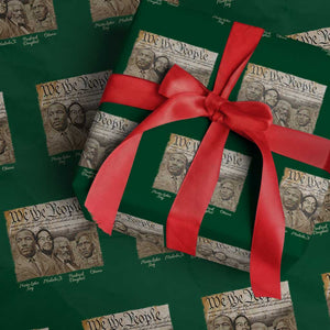 Civil Right Leaders Wrapping Paper Roll Martin Luther King Malcolm X Frederick Douglass Obama Black History Month TS11 Green Print Your Wear