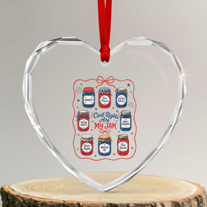 Civil Rights Are My Jam Heart Crystal Glass Ornament Liberal Values 4th Of July Equal Rights Feminist LGBT Ally