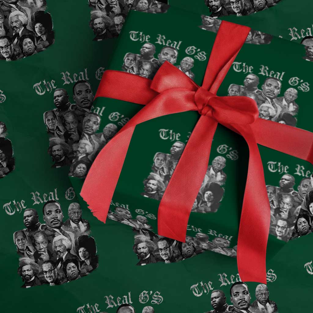 Civil Rights Legends Wrapping Paper Roll The Real Gs Juneteenth Black History Month TS10 Green Print Your Wear