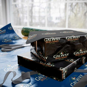 Claddagh Galway Ireland Wrapping Paper Roll City Of The Tribes Est 1232 TS11 Black Print Your Wear