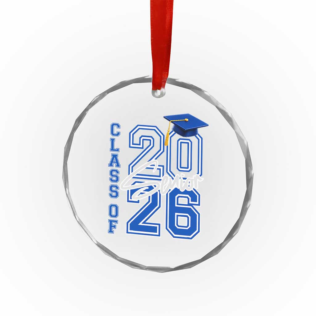 Class of 2026 Senior Crystal Glass Ornament School Graduation 26 TS11 Print Your Wear