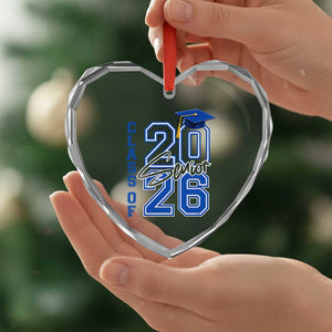 Class of 2026 Senior Heart Crystal Glass Ornament School Graduation 26 TS11 Print Your Wear