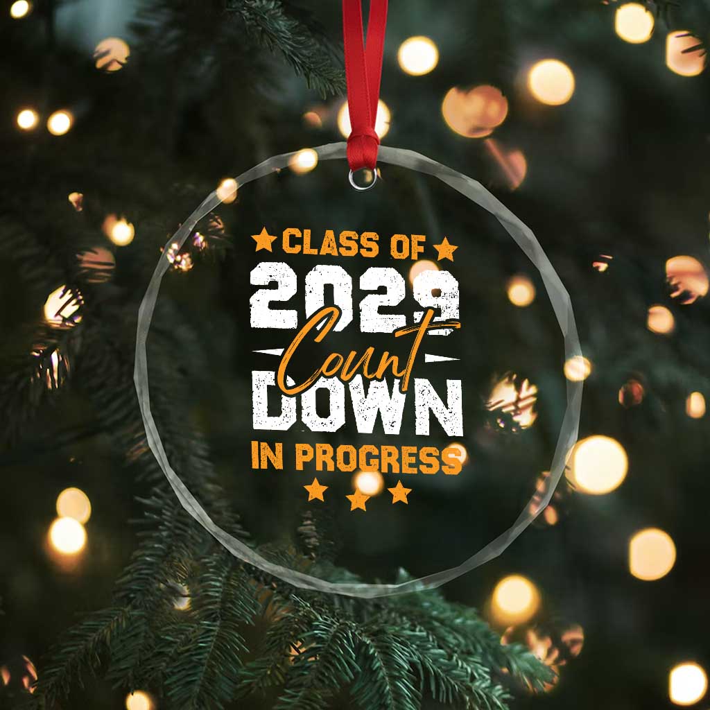 Class Of 2029 Count Down Graduating Crystal Glass Ornament TS10 Print Your Wear
