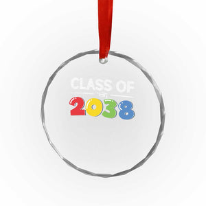 Class of 2038 Crystal Glass Ornament Grow With Me Kindergarten TS10 Print Your Wear