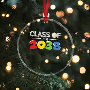 Class of 2038 Crystal Glass Ornament Grow With Me Kindergarten TS10 Print Your Wear