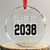 Class of 2038 Crystal Glass Ornament Grow With Me To Graduation - Print Your Wear