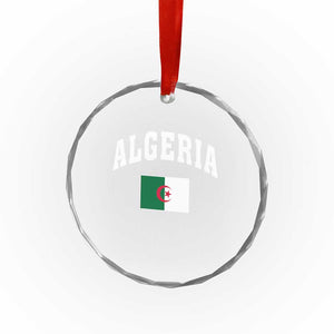 Classic Algeria Varsity Athletic Style Crystal Glass Ornament Proud Patriotic Algerian Flag TS02 Print Your Wear