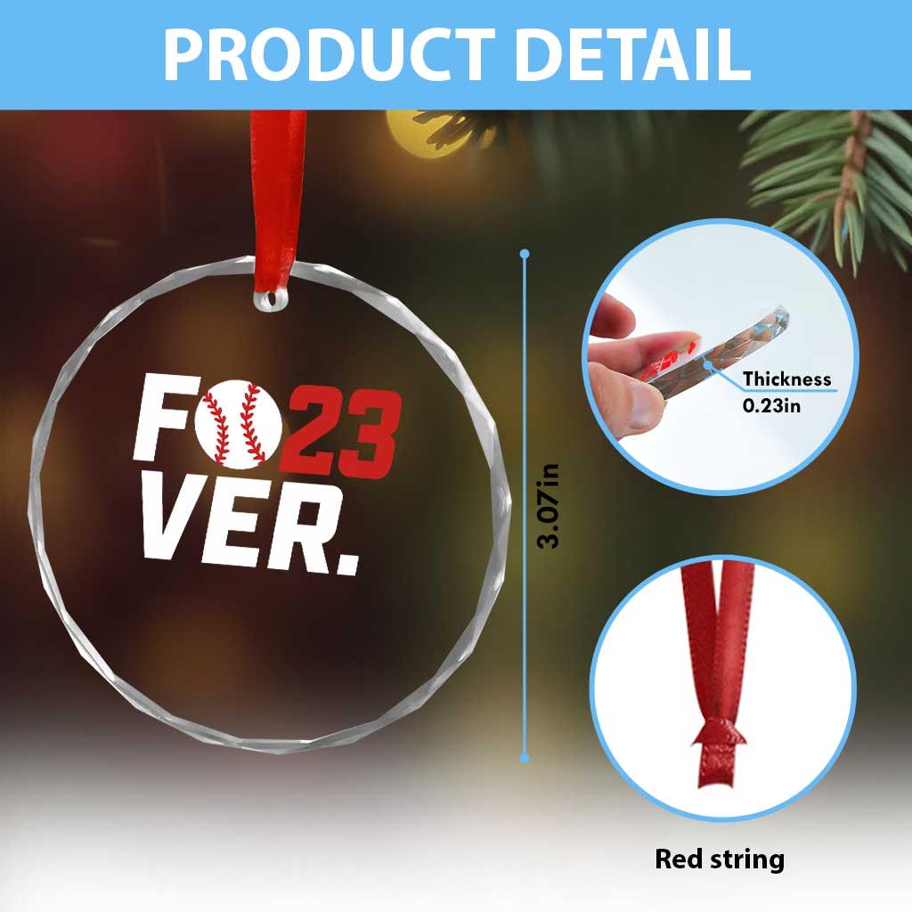 Classic Baseball Jersey Number 23 Crystal Glass Ornament Fo23ever #23 Ball Sports Fan TS02