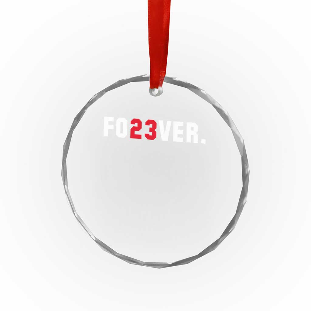 Classic Baseball Jersey Number 23 Crystal Glass Ornament Fo23ever #23 Vintage Sports Fan - Print Your Wear