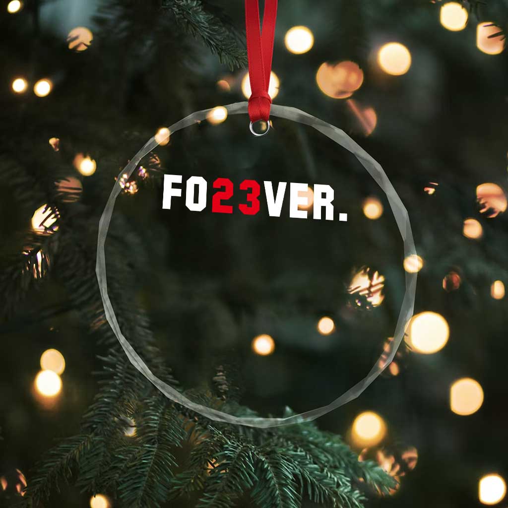 Classic Baseball Jersey Number 23 Crystal Glass Ornament Fo23ever #23 Vintage Sports Fan TS02