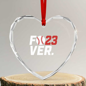 Classic Baseball Jersey Number 23 Heart Crystal Glass Ornament Fo23ever #23 Ball Sports Fan - Print Your Wear