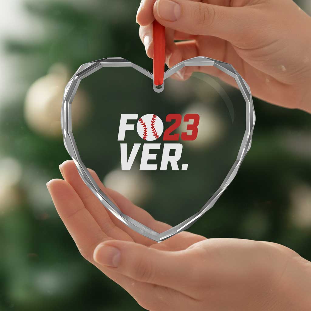 Classic Baseball Jersey Number 23 Heart Crystal Glass Ornament Fo23ever #23 Ball Sports Fan - Print Your Wear