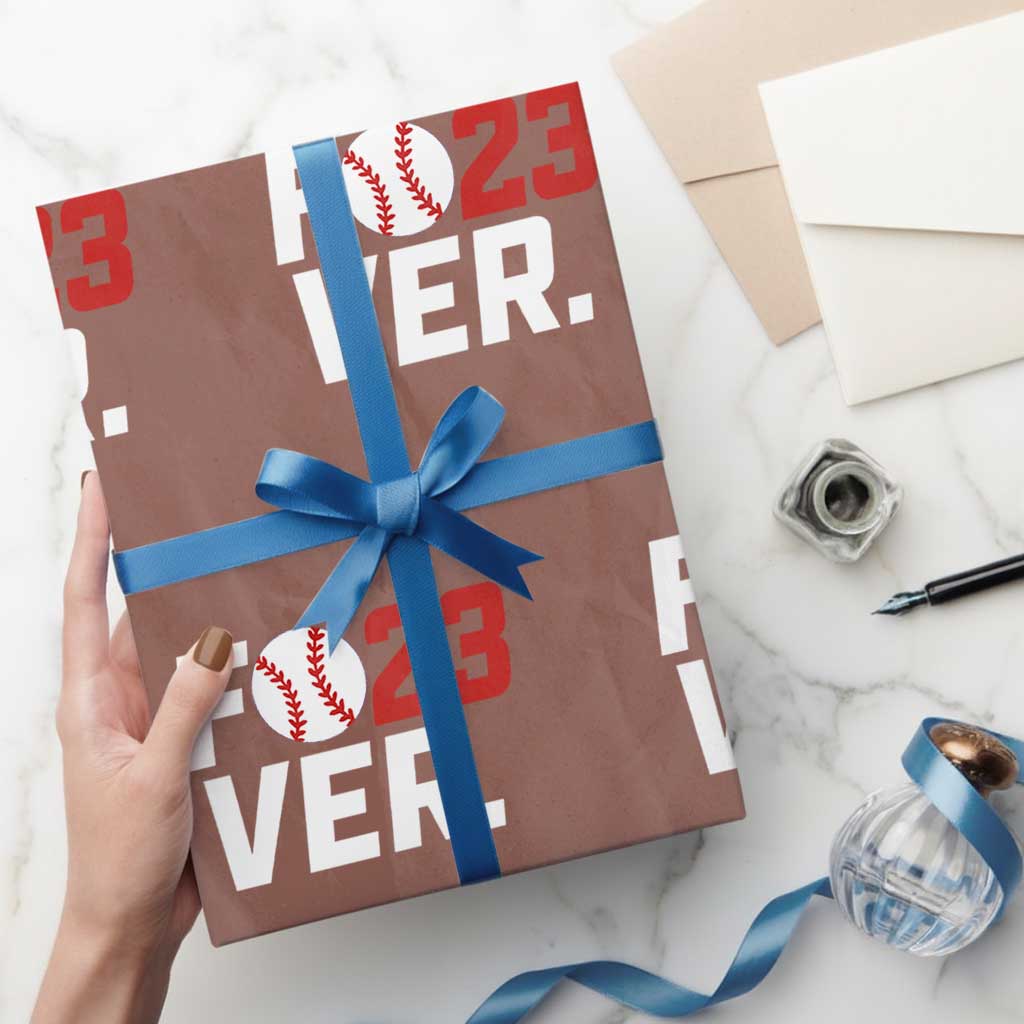 Classic Baseball Jersey Number 23 Wrapping Paper Roll Fo23ever #23 Ball Sports Fan - Print Your Wear
