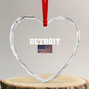 Classic LF Heart Crystal Glass Ornament DFL Retro Varsity Vintage Sports Team Name USA Flag TS10 Transparent Glass 3'' Heart Print Your Wear