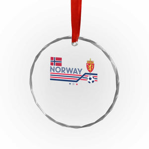 Classic Norway Football Emblem Graphic Crystal Glass Ornament Retro Norwegian Flag Coat of Arms Norge Soccer Fans TS02 Print Your Wear