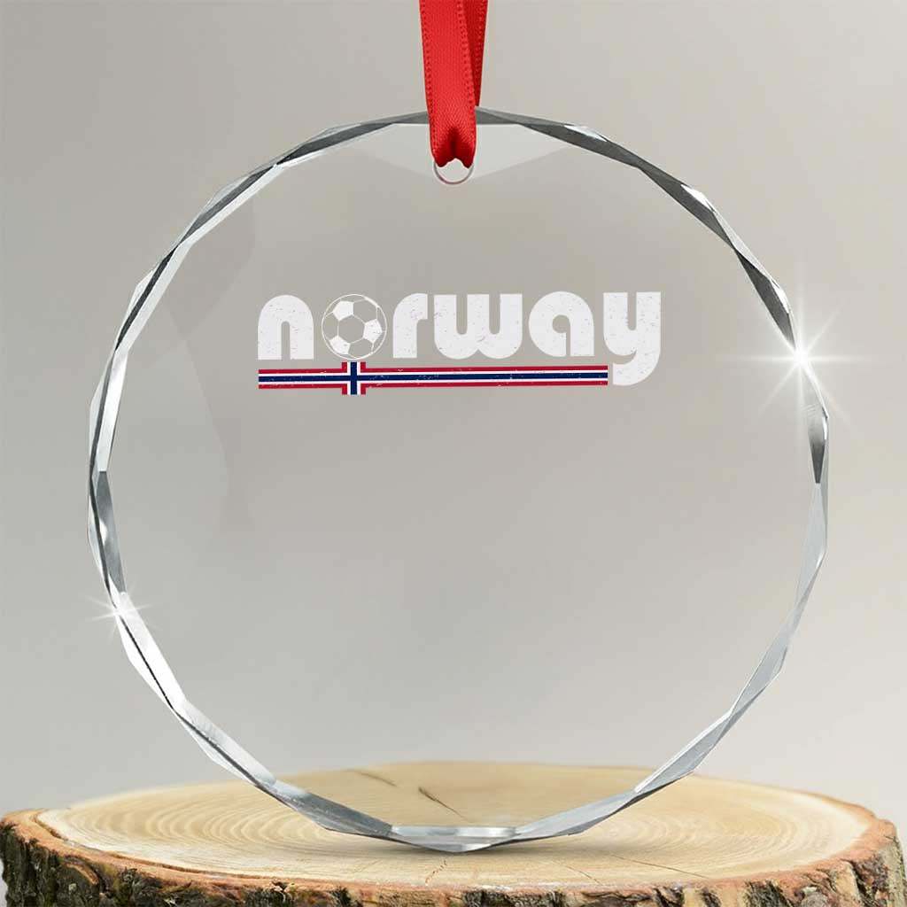 Classic Norway Soccer Vintage Norwegian Flag Crystal Glass Ornament Football Fans Support TS02 Transparent Glass 3'' Circle Print Your Wear