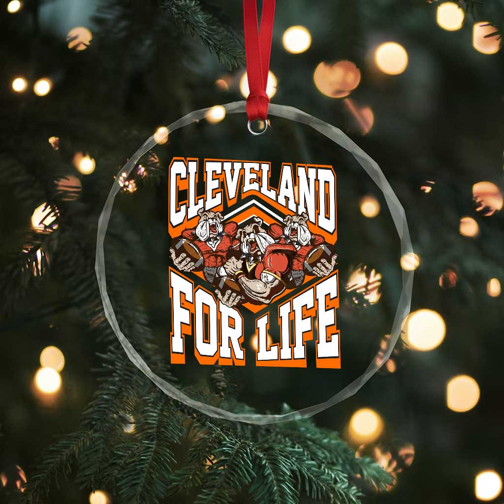 Cleveland For Life Crystal Glass Ornament CFBB Fan Gift TS12 Print Your Wear