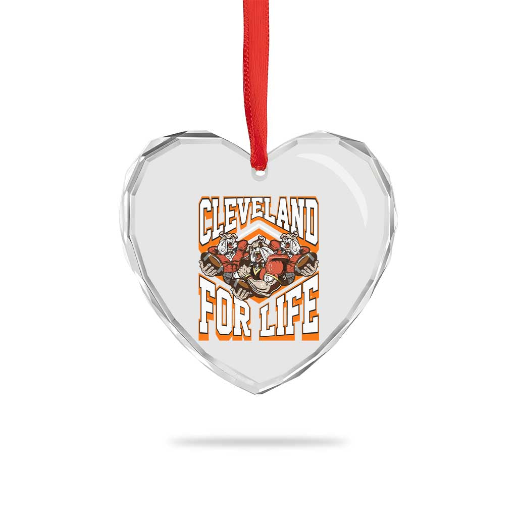 Cleveland For Life Heart Crystal Glass Ornament CFBB Fan Gift TS12 Print Your Wear
