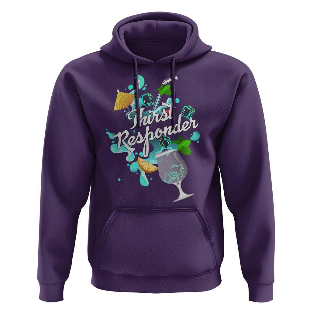 Cocktail Lover Hoodie Thirst Responder Funny Mixologists Bartender TS11 Purple Print Your Wear