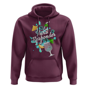 Cocktail Lover Hoodie Thirst Responder Funny Mixologists Bartender TS11 Maroon Print Your Wear
